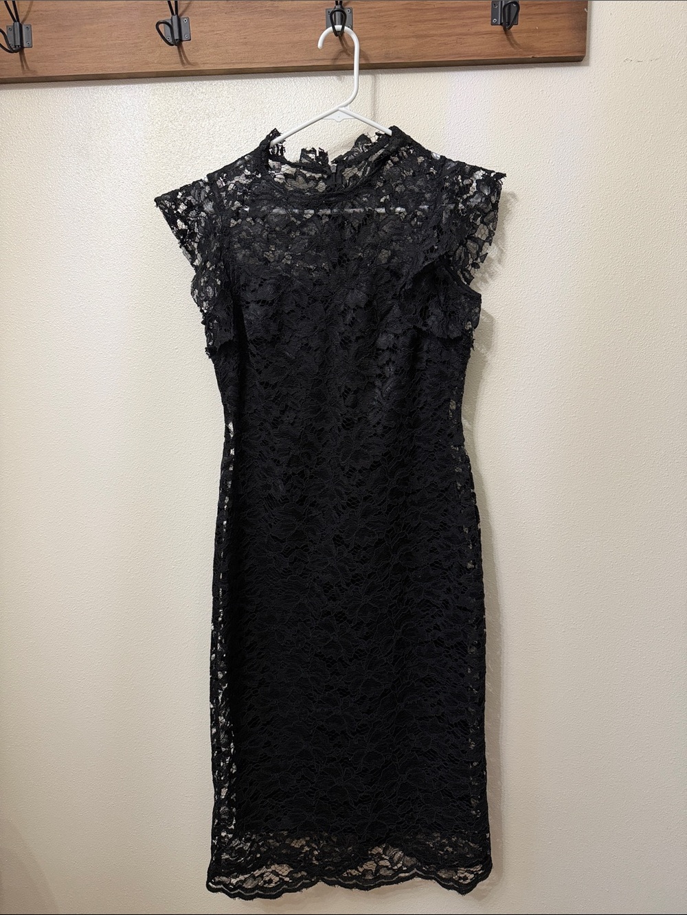 Black Lace midi Sheath Dress